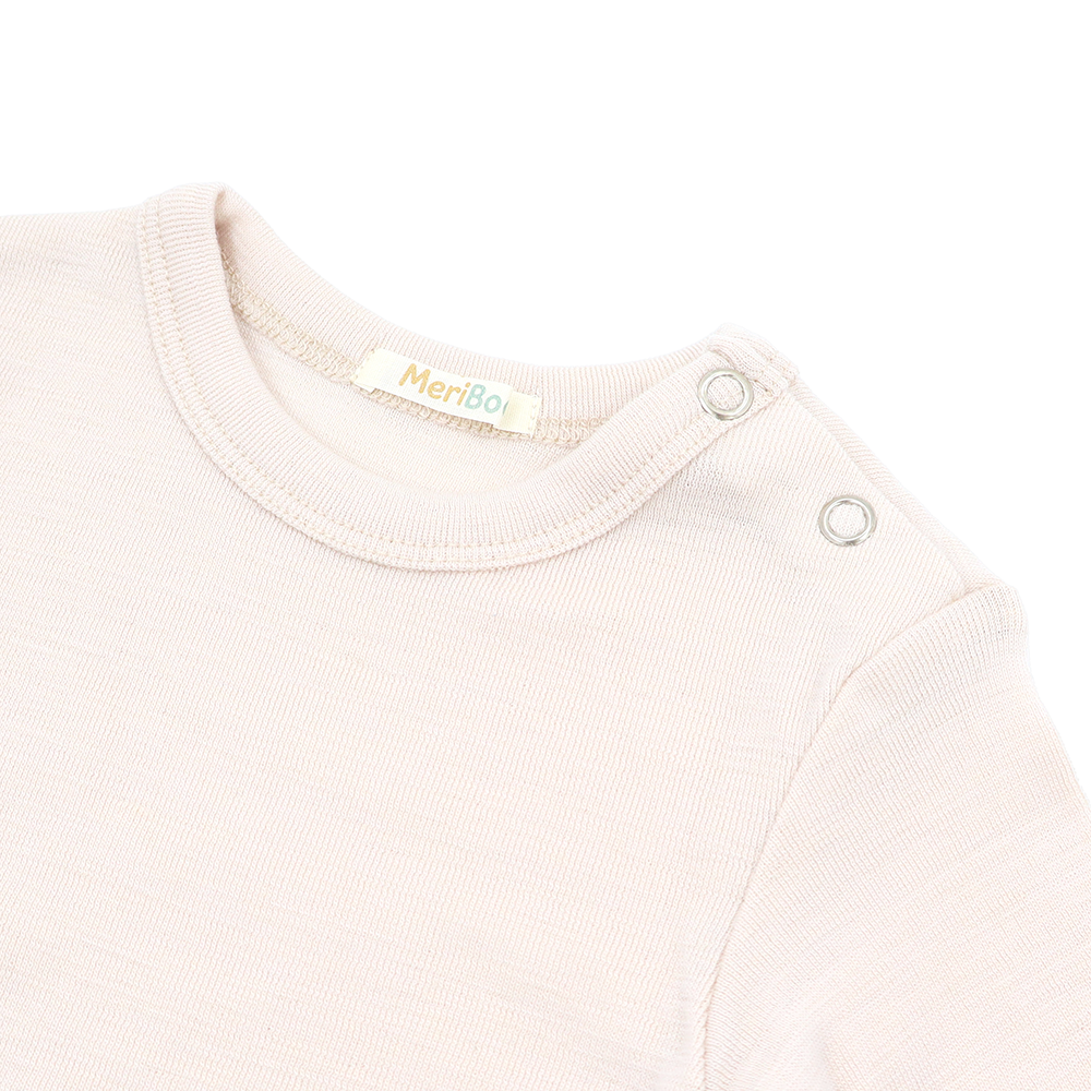 Боди с дълъг ръкав от 100% органична мериносова вълна