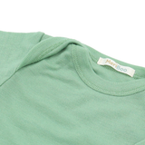 Боди с дълъг ръкав и обло деколте от 100% органична мериносова вълна