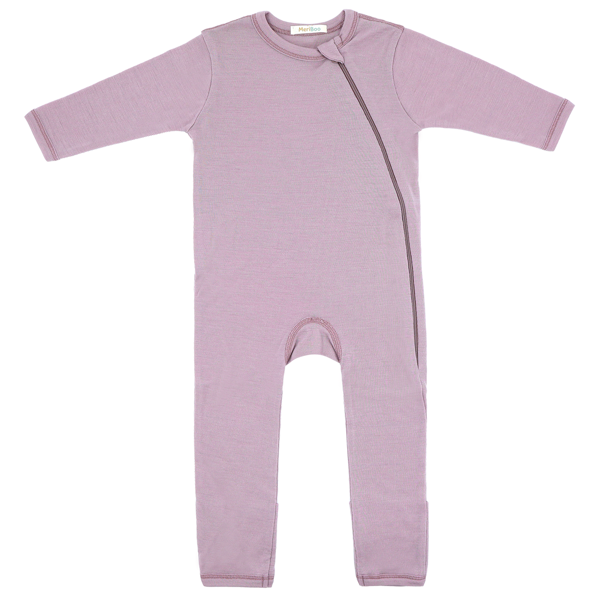Гащеризон (ромпър) от 100% органична мериносова вълна с цип отстрани