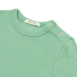 Комплкет от 3 броя боди с дълъг ръкав и деколте с копченца от 100% органична мериносова вълна